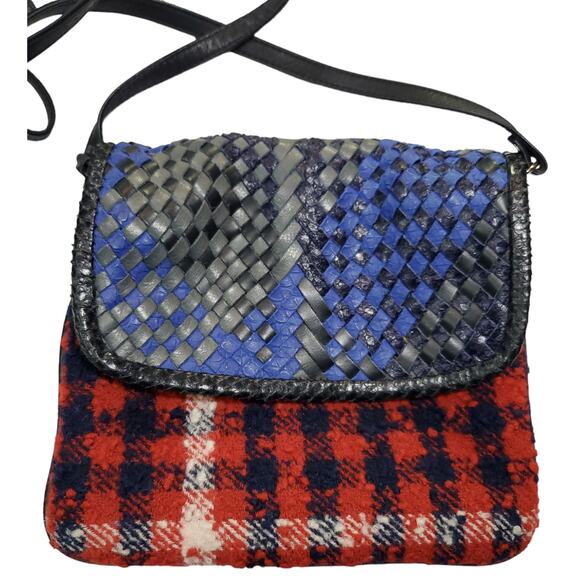 Claramonte Accessories-Anthropologie| Leather & Fabric Suzy Crossbody Bag - Picture 2 of 11